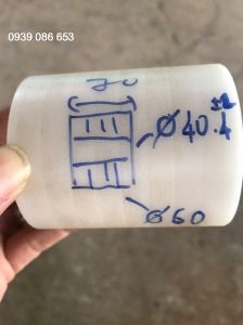 Cty TRUNG Đạt chuyên gia công Nhưa nylon POM phi 40 phi 60 dài 70mm